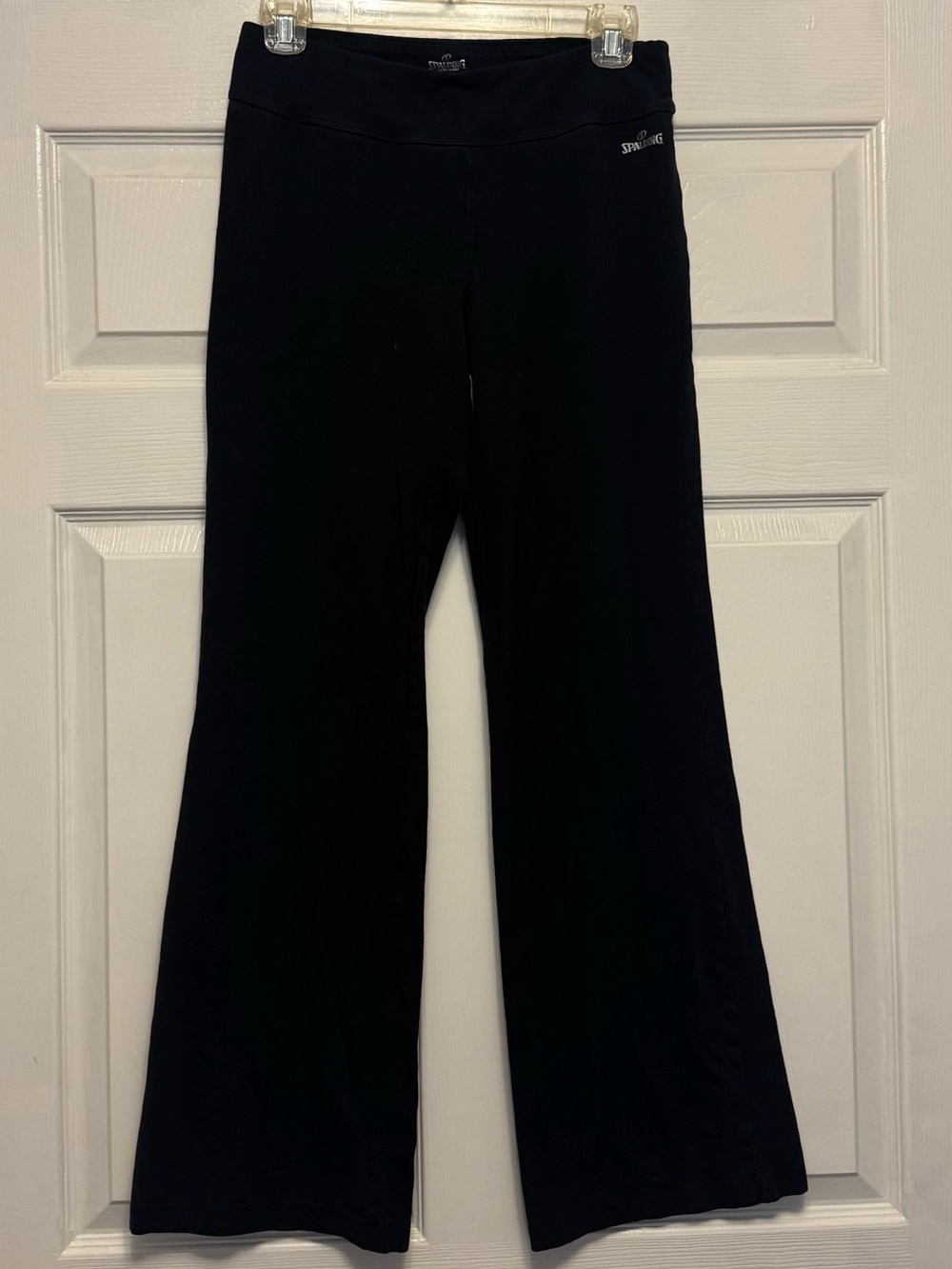 Spalding Black Flare Leg Pull-On Athletic Pants
